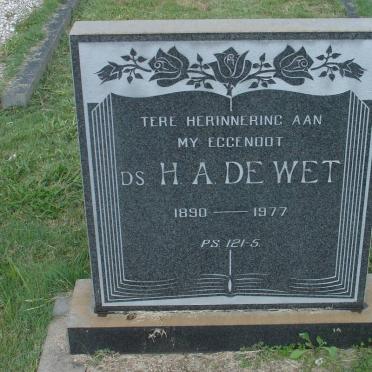 WET H.A., de 1890-1977