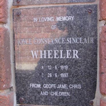 WHEELER Joyce Constance Sinclair 1919-1997
