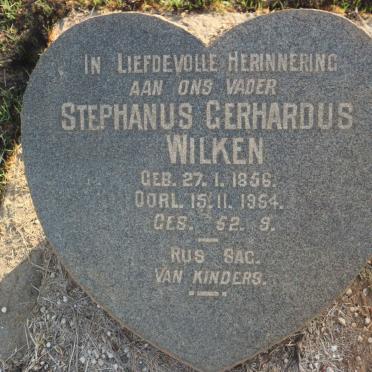 WILKEN Stephanus Gerhardus 1856-1954