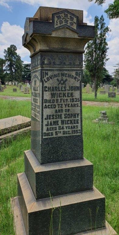 WICKEE Charles John -1935 &amp; Jessie Sophy Jane -1953