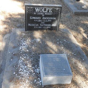 WOLFE Edward Anderson 1914-1960 &amp; Mercia Sutherland 1912-1992 :: WOLFE Iain Drummond 1943-2003