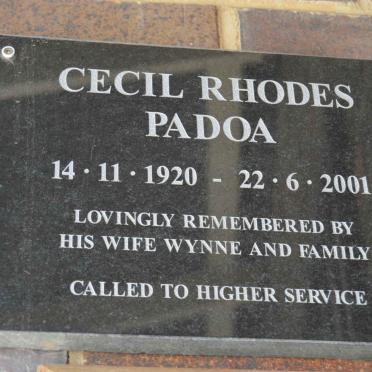PADOA Cecil Rhodes 1920-2001