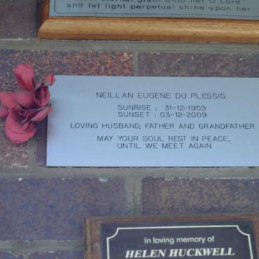 PLESSIS Neillan Eugene, du 1959-2009