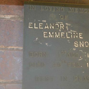 SNOW Eleanor Emmeline 1884-1968