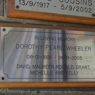 WHEELER Dorothy Pearl 1924-2005
