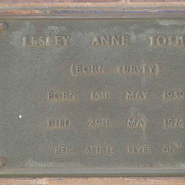 TOTHILL Lesley Anne nee TURVEY 1939-1974