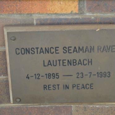LAUTENBACH Constance Seaman Raven 1895-1993