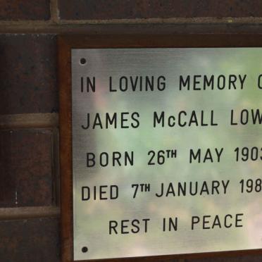 LOWE James McCall 1903-1986