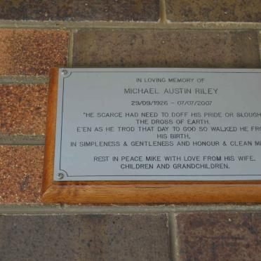 RILEY Michael Austin 1926-2007