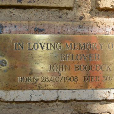 BOOCOCK John 1908-1986