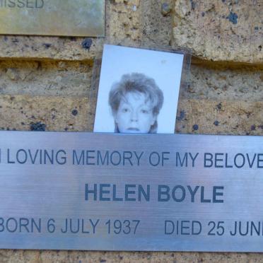 BOYLE Helen 1937-2013