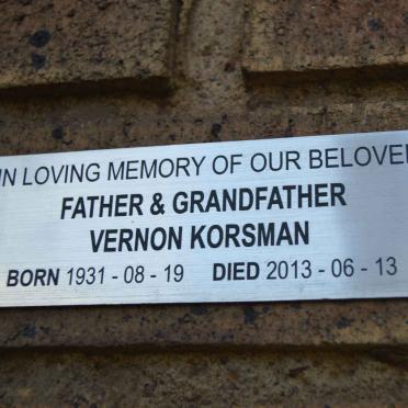 KORSMAN Vernon 1931-2013
