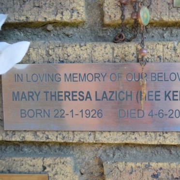 LAZICH Mary Theresa nee KELLY 1926-2011