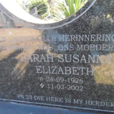 ARAUJO Sarah Susanna Elizabeth 1926-2002