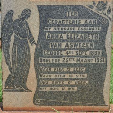 ASWEGEN Anna Elizabeth, van 1888-1951