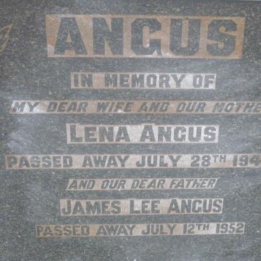 ANGUS James Lee -1952 &amp; Lena -1949