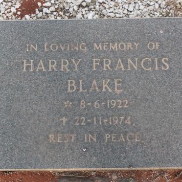 BLAKE Harry Francis 1922-1974