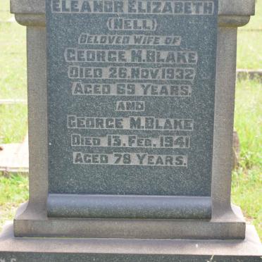 BLAKE George M. -1941 &amp; Eleanor Elizabeth -1932