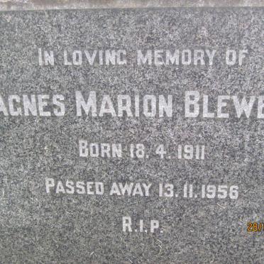BLEWETT Agnes Marion 1911-1956