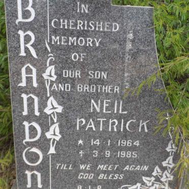 BRANDON Neil Patrick 1964-1985