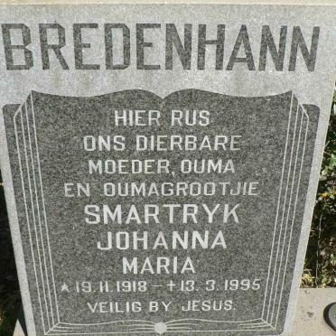 BREDENHANN Smartryk Johanna Maria 1918-1995