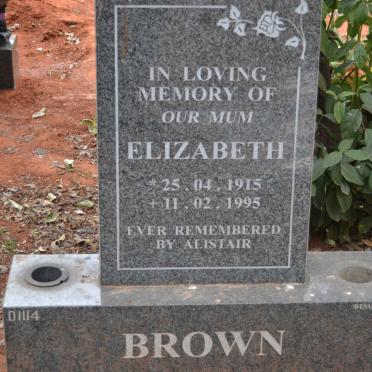 BROWN Elizabeth 1915-1995