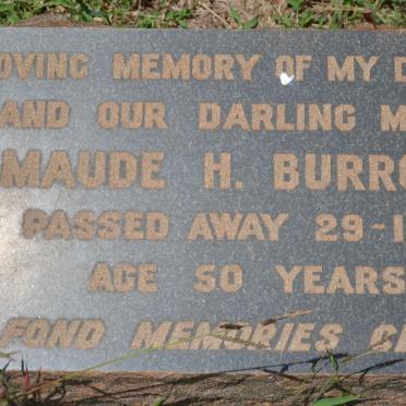 BURROWS Maude H. -1937