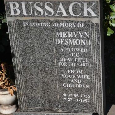 BUSSACK Mervyn Desmond 1956-1997
