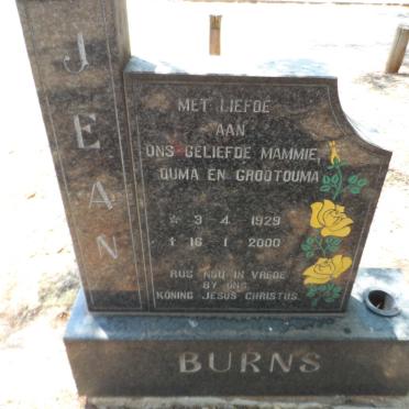 BURNS Jean 1929-2000