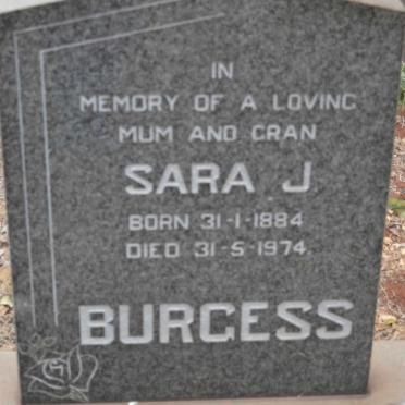 BURGESS Sara J. 1884-1974
