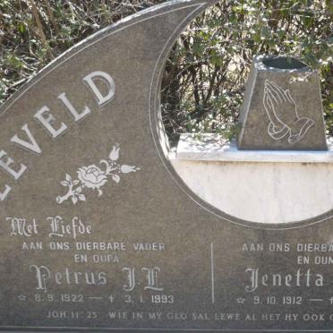BYLEVELD Petrus J.L. 1922-1993 &amp; Jenetta J.G. 1912-1990