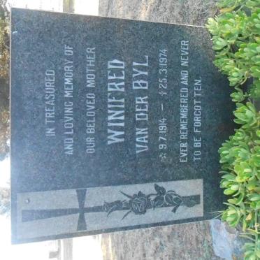 BYL Winifred, van der 1914-1974