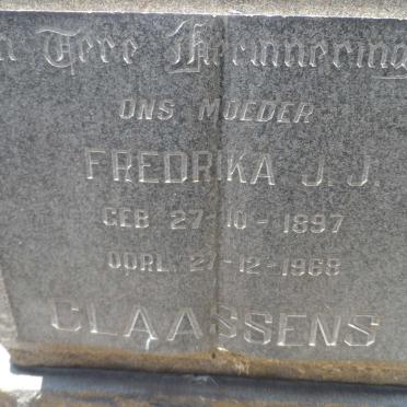 CLAASSENS Fredrika J.J. 1897-1968