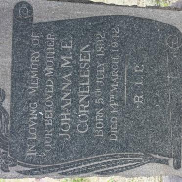 CORNELESEN Johanna M.E. 1892-1942