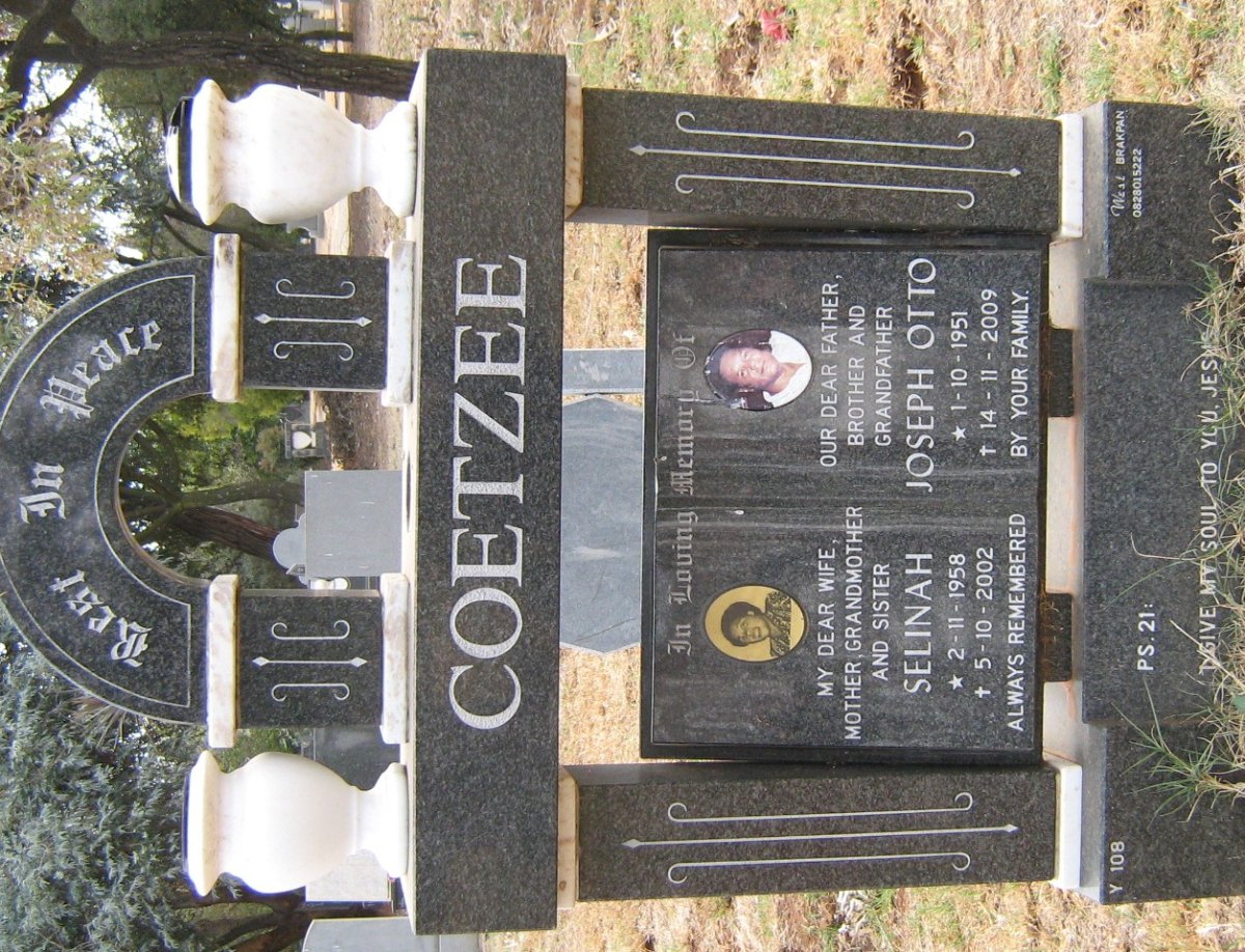 COETZEE Joseph Otto 1951-2002 &amp; Selinah 1958-2002