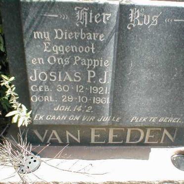 EEDEN Josias P.J., van 1921-1961