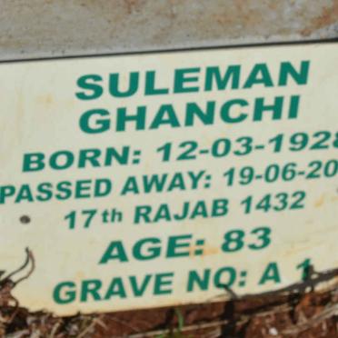 GHANCHI Suleman 1928-2011