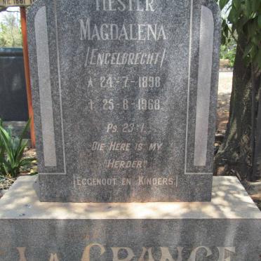 GRANGE Hester Magdalena, la nee ENGELBRECHT 1898-1968