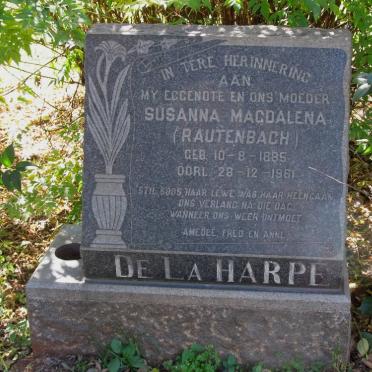HARPE Susanna Magdalena, de la nee RAUTENBACH 1885-1961