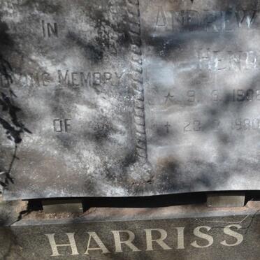 HARRISS Andrew Henry 1906-1980