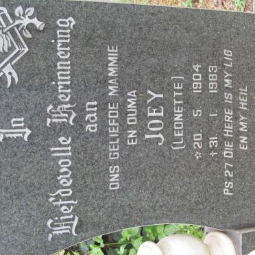 HOLLOW Joey nee LEONETTE 1904-1983