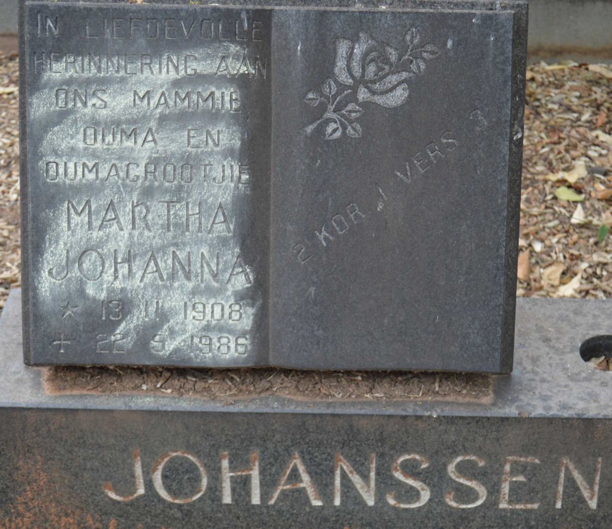 JOHANSSEN Martha Johanna 1908-1986