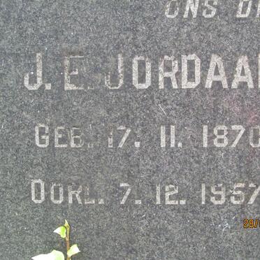 JORDAAN J.E. 1870-1957