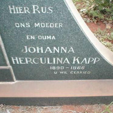 KAPP Johannes Theodorus 1888-1958 &amp; Johanna Herculina 1890-1966