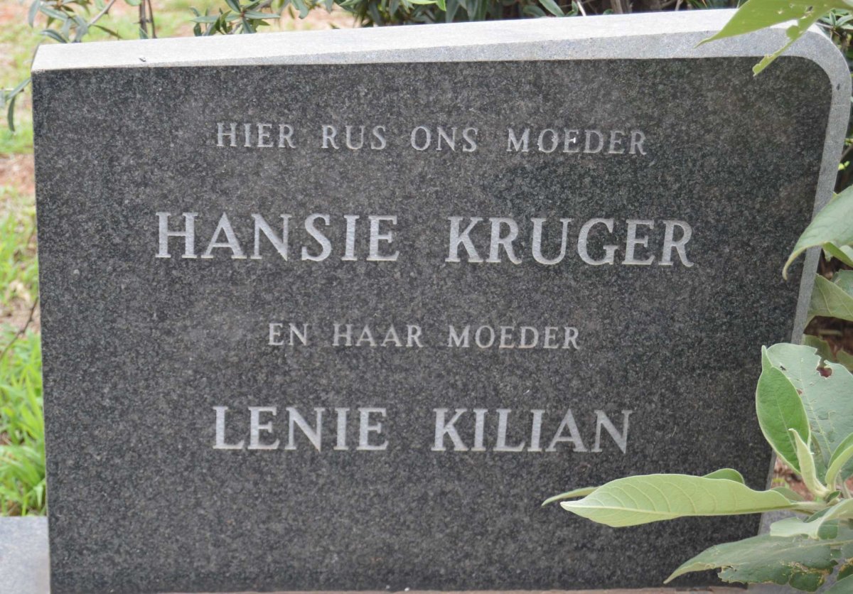 KILIAN Lenie :: KRUGER Hansie