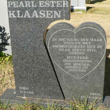 KLAASEN Pearl Ester 1958-1999