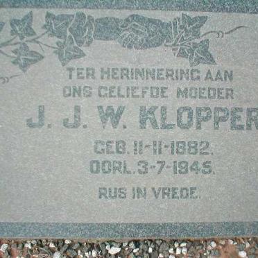 KLOPPER J.J.W. 1882-1945