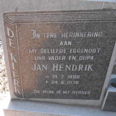 KLERK Jan Hendrik, de 1888-1976