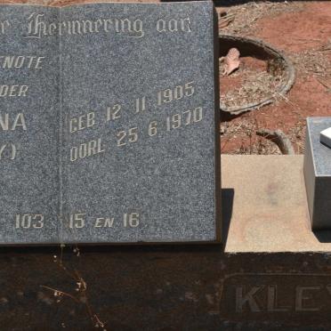 KLEYNHANS Hermanus Johannes 1912-1990 &amp; Johanna 1905-1970