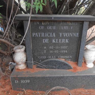 KLERK Patricia Yvonne, de 1957-1994